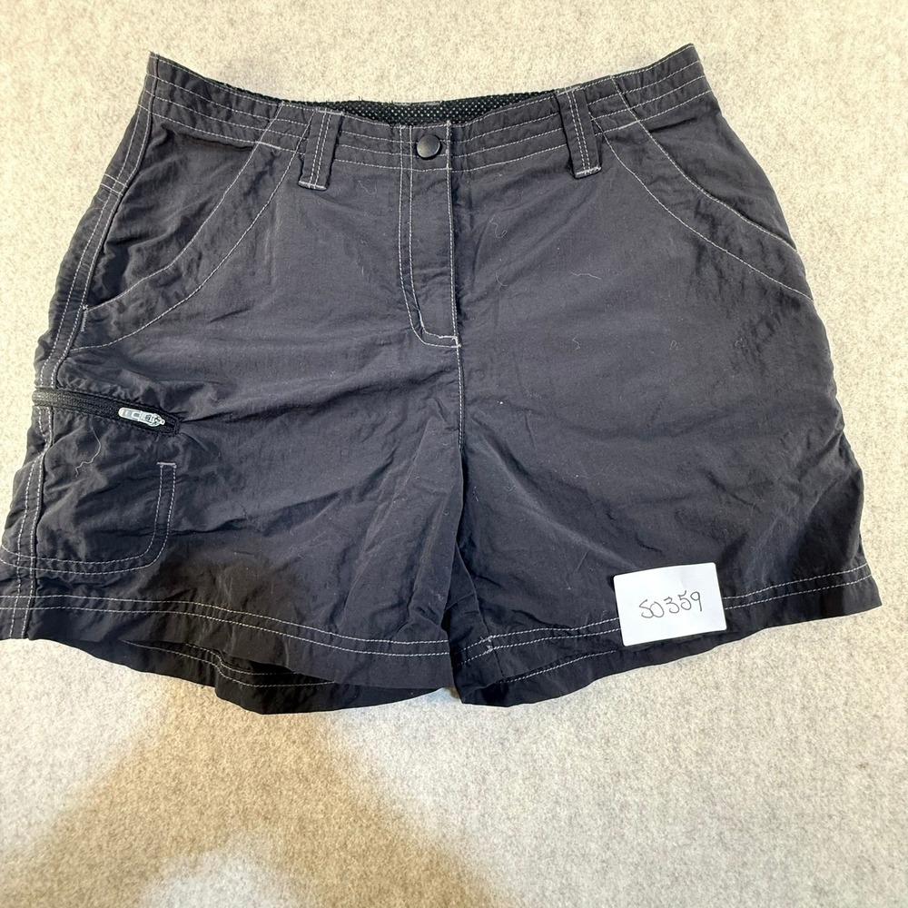 Marmot Womens Black‎ Hiking Shorts Contrast Stitch Cargo Pocket Size 4
